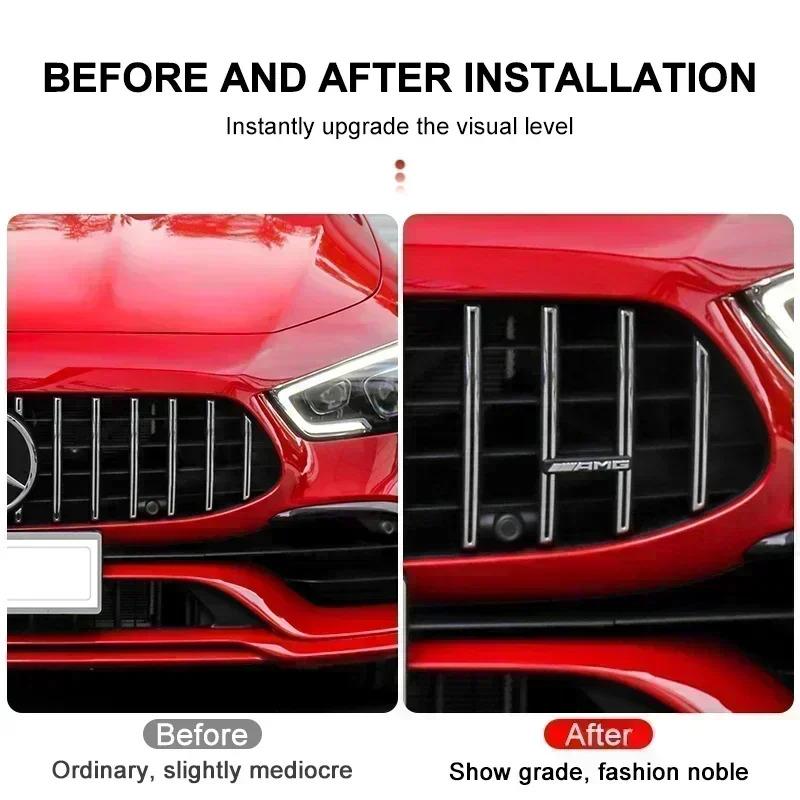 1pcs 3d AMG Logo Emblem Car Front Grille Badge Car Styling For Mercedes Benz W124 W168 W169 W176 W177 W202 W203 W204 W205 W210 YN8