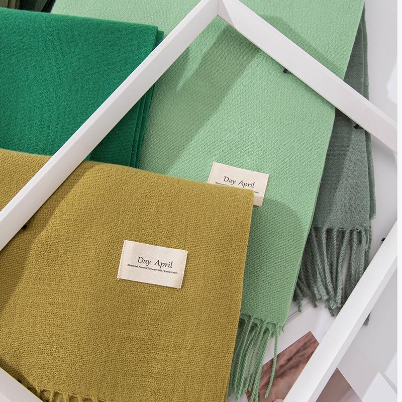 Morandi Mars Зеленый шарф Женский премиум шаль Зимний воротник Дамы