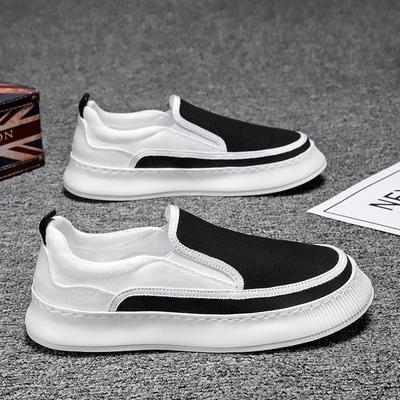 Мужская обувь Дышащая обувь Lazy Shoes Повседневная модная обувь на платформе Легкая мужская парусиновая обувь с одной педалью