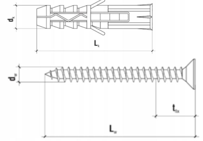 Klimas Wkręt-Met Expansion Plug 6 X 35 22 Pcs