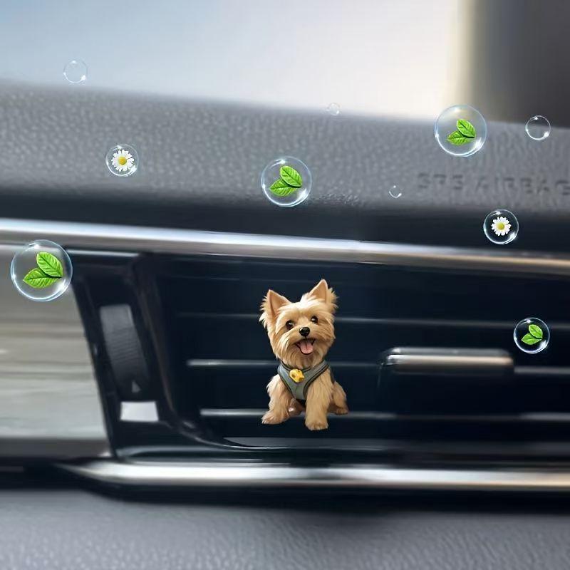 Милый мультяшный 2D котенок, клипса для вентиляции, освежитель воздуха для автомобиля, аромадиффузор для воздуховыпускного отверстия автомобильного кондиционера, украшение салона автомобиля