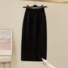Юбка А-силуэта с высокой талией женская осенне-зимняя юбка-карандаш миди с боковым разрезом облегающая