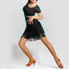 Мини-юбка для латинских танцев, пикантная женская четырехслойная мини-юбка с кисточками, однотонная элегантная удобная юбка с высокой талией