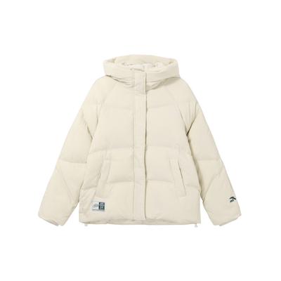 Однотонная куртка-пуховик с капюшоном на молнии для женщин, верхняя одежда, цвет «белый» 162348901-1