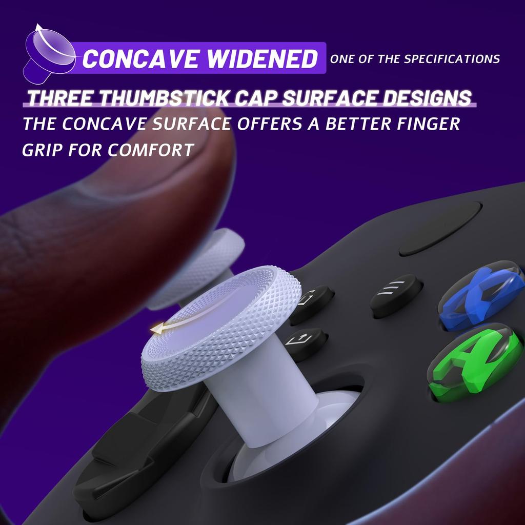 EXtremeRate ThumbsGear V3 сменный эргономичный стик для большого пальца, совместимый с Xbox Core, сменный аналоговый стик для большого пальца, совместимый с Xbox One