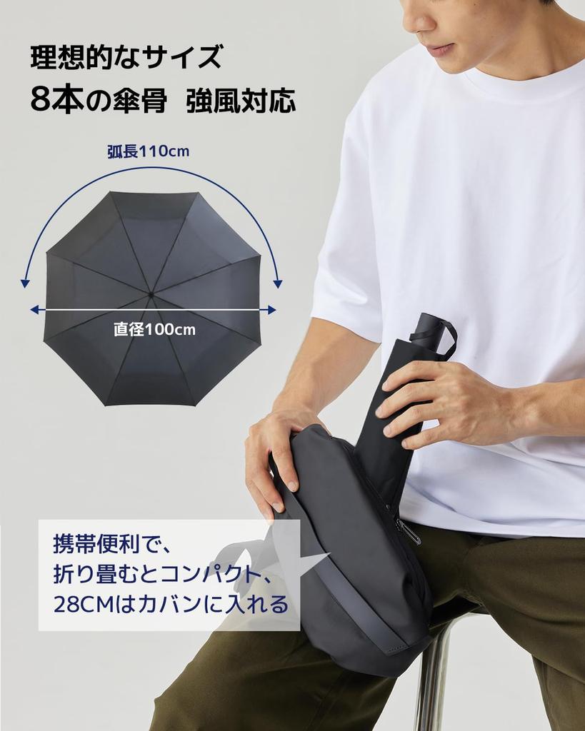 Shape Memory Folding Umbrella That Folds In 3 8 Automatic Automatic Folding Folding Water Quick Strong Wind Easy To Carry Umbrella, Seconds,