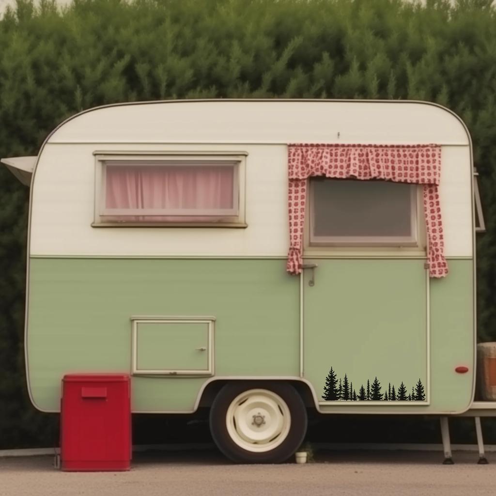Forest&Trees Car Windows Door Stickers,Waterproof Die Cut Camper Caravan Vans Decor Decaos Vinyl Tunning Accessories