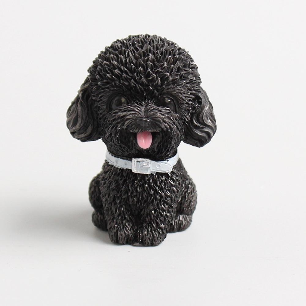 Cute Simulated Dog Figurine Resin Dog Ornament Car Accessories Dog Animal Model  Children Kids