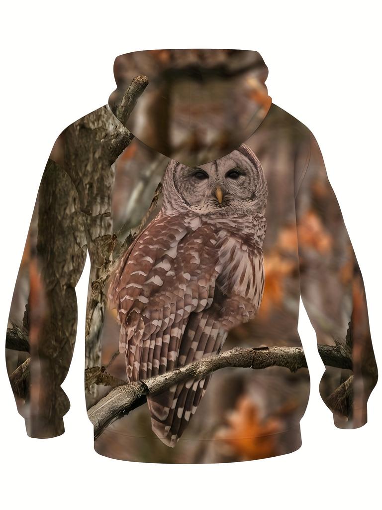 Винтажные толстовки с 3D-принтом совы, мужская модная толстовка с капюшоном, с совами, птицами, худи, пуловеры, спортивный костюм в стиле Харадзюку, мужская одежда