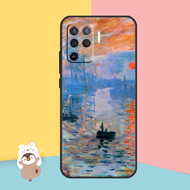 Чехол Claude Monet Garden Lotus Bridge для OPPO A94 A74 A54 A53S A53 A31 A5 A9 2020 A52 A72 A83 A91 A93 A1K A15 A16, чехол