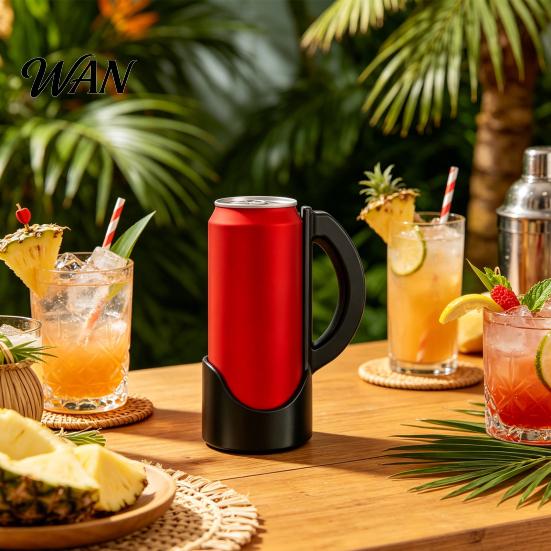 Can Hand Grip Cola Holder with Handle Heavy Duty Plastic Standard Keep Hands Warm And Dry Soda Beverages Beer Tools