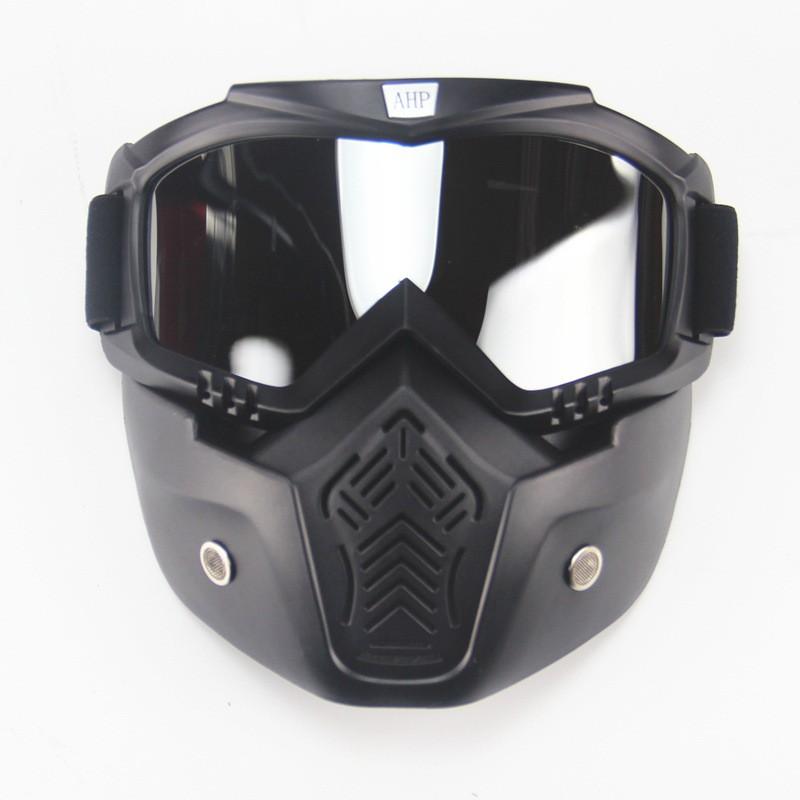 Vintage-Style Motorcycle Goggles Windproof Riding Eyewear Off-Road Racing Outdoor Cycling Unisex PC Lens Swapable Frame