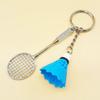 Fashion DIY Gifts Key Holder Badminton Racket Key Chain Key Ring Keyfob Badminton Pendant Keyring