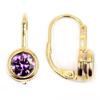 [L3036] - Gold Plated 'Essential' Golden Purple Sleepers - 9 Mm