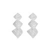 Personalised Exaggerated Heavy Duty Models Diamond-Shaped Large Earrings Fashion Shiny Earrings Women's Earrings 1 Pair