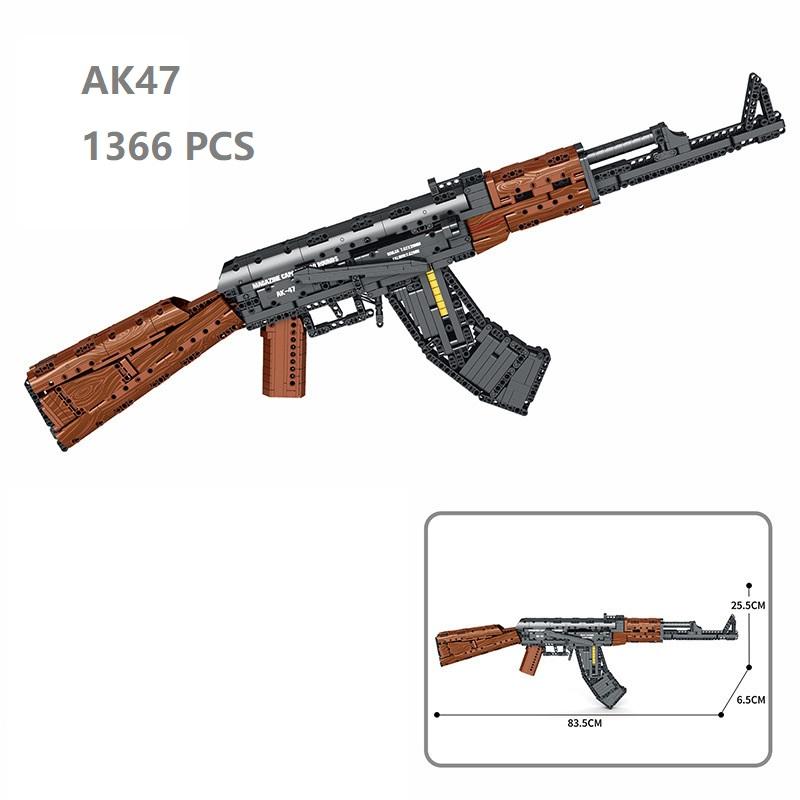 Игрушечный Пистолет Конструктор Строительные Блоки Модели MOC Винтовка QBU191 Desert Eagle АК-47 AWM M416 MCX Штурмовые Винтовки Образовательные Подарки для Мальчиков