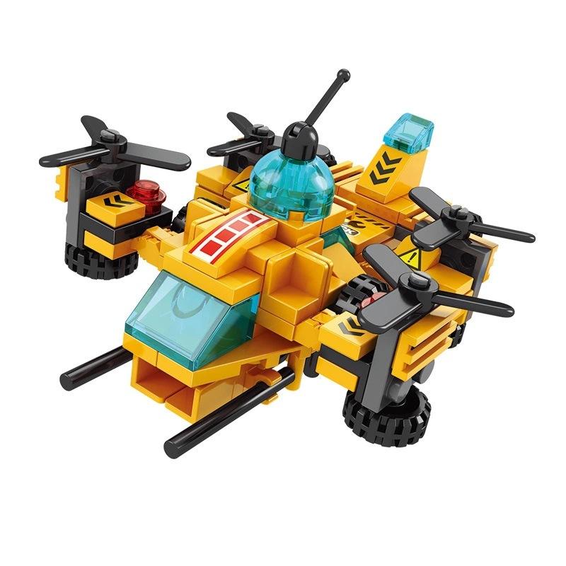 6in1 NEW Aircraft Helicopter Spiral Mini Loader Truck Classic Model Building Blocks Sets Bricks Toy City