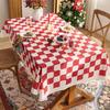 Праздничная красная клетчатая скатерть для Рождества, Нового года и свадеб
