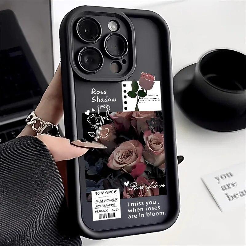 Чехол для телефона Ins Flower для iPhone 11, чехол для iPhone 13, 14, 15 Pro, 12 Pro Max, 7, 8, 14, 15 Plus, XR XSMAX X XS SE, противоударный чехол, чехол