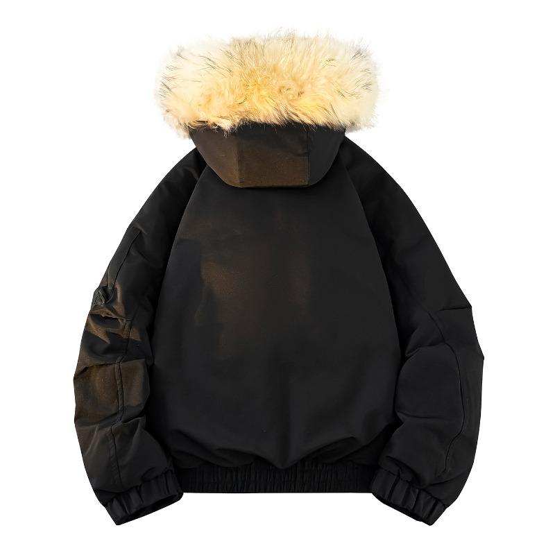 % пух новый национальный стандарт пух белой утки пуховик для мужчин и женщин на зиму свободный парка утолщенный с большим меховым воротником куртка для мужчин