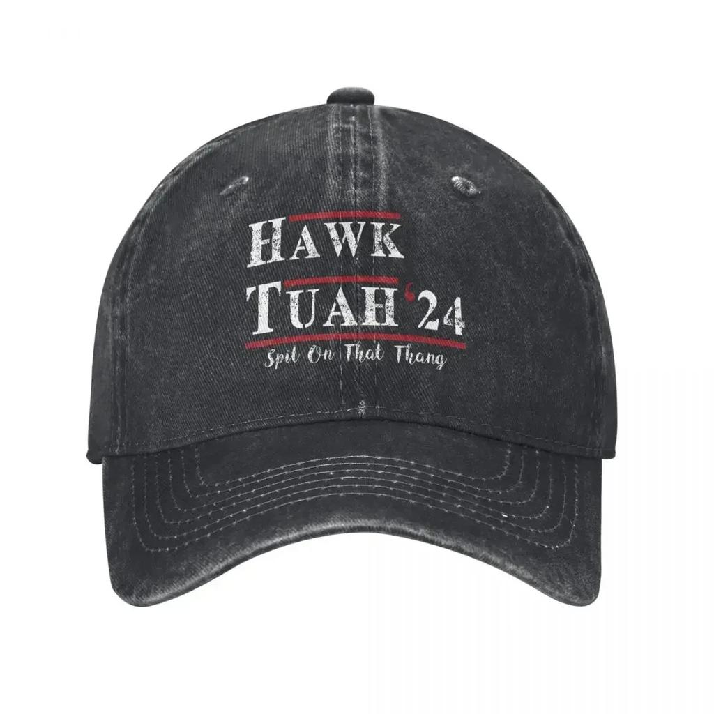 Hawk Tuah 24 Spit On That Thang Unisex Women Baseball Caps Hawks Distressed Washed Caps Hat Vintage Outdoor Summer Headwear