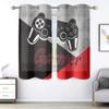 2 шт., шторы в виде игрового контроллера - обработка люверсов - гостиная, спальня, украшение дома - черный, красный и серый