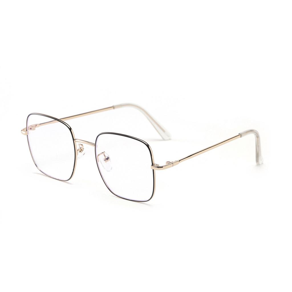 Очки 3463 с круглым лицом, металлическая квадратная оправа, ретро, большая оправа, плоское зеркало