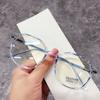 2053 Glasses Frame Polygonal Anti-Blue Light Plain Glasses Women'S Round Frame Retro Glasses Frame