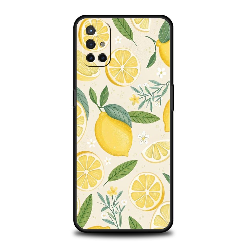 Летний чехол для телефона с принтом лимона и свежих фруктов Для Oneplus 13R 13 12R 11 10T 10R Nord N100 N200 N10 10 9 9R 9RT CE 3 2 Z Pro Мягкий ТПУ