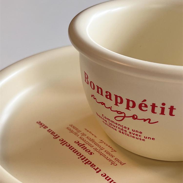 Кремовая посуда в корейском стиле, керамическая посуда, тарелки для завтрака, овсяные миски, салатницы, миски для риса