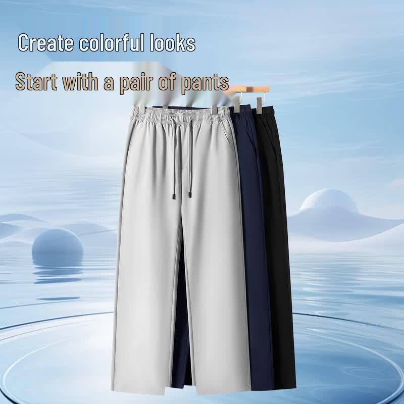 Warrior Men's Summer Ice Silk Straight-Leg Sports Pants