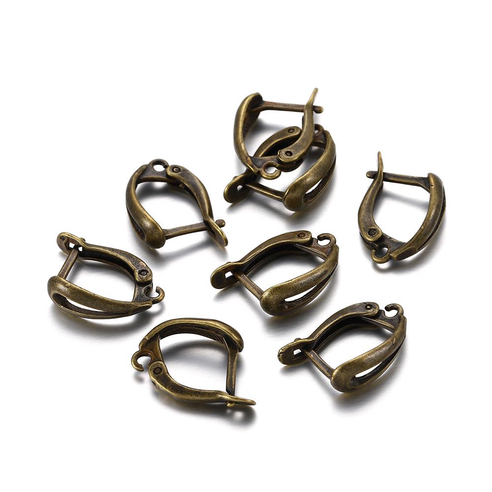 6-12 шт./лот, латунные французские серьги, крючки, зажимы, рычаг, задняя застежка с открытой петлей для изготовления ювелирных изделий своими руками, фурнитура, аксессуары