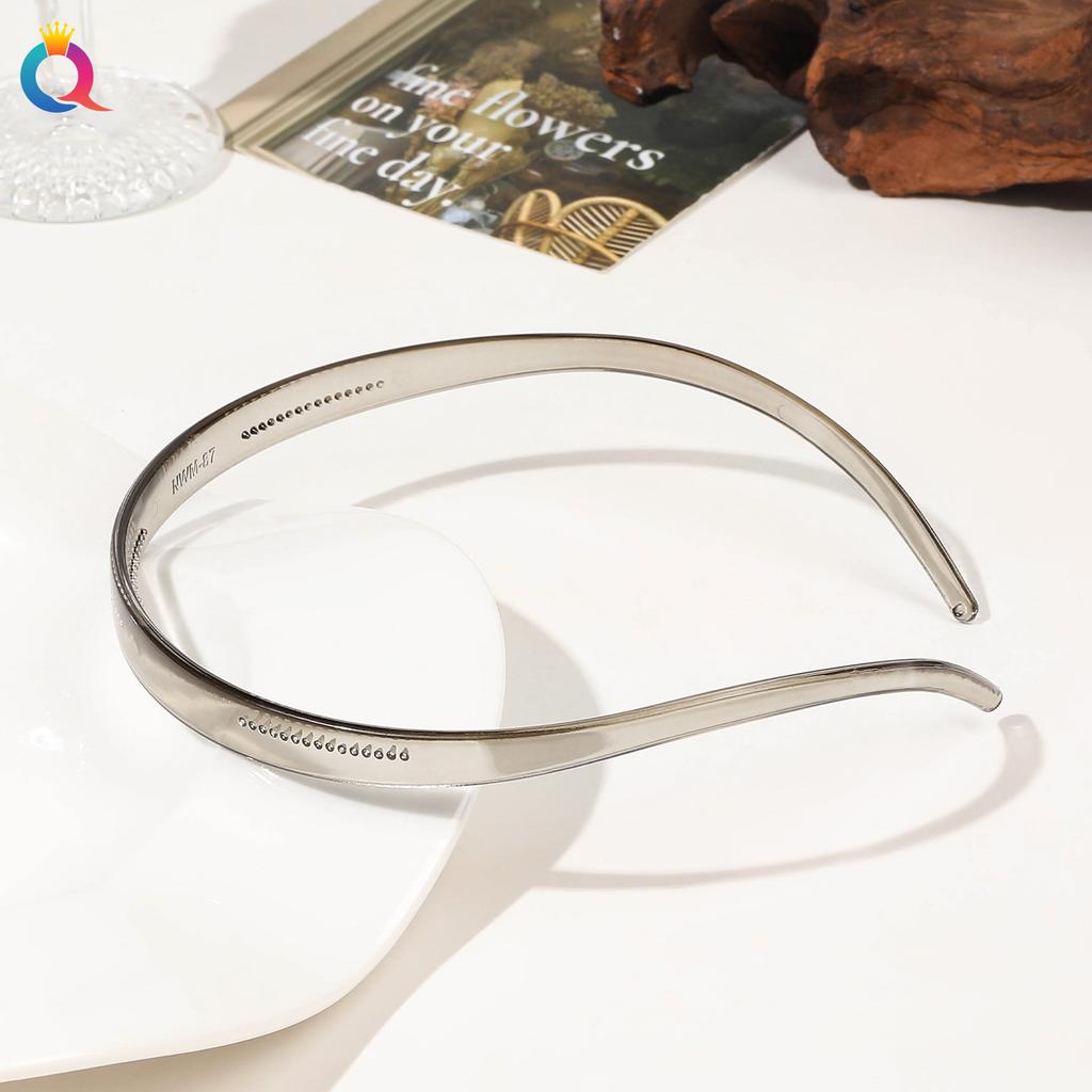 Нескользящая зубчатая повязка на голову с нажимом на волосы, челка, сломанная повязка на голову, простая черная коричневая повязка на голову для женщин