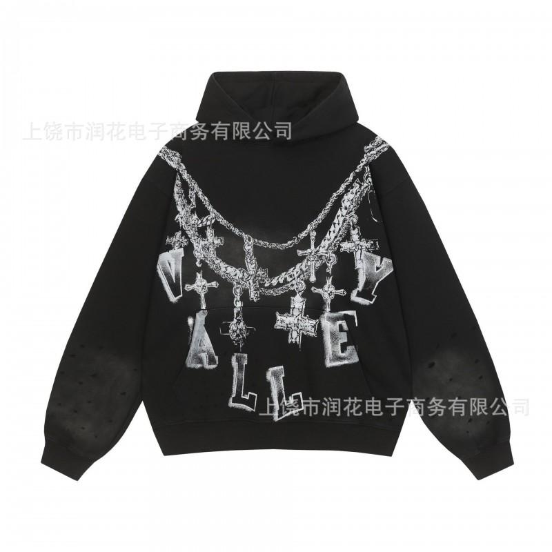 American Vintage 3D Print Hooded Zip Up Sweatshirt Loose Fit Streetwear Couple Top