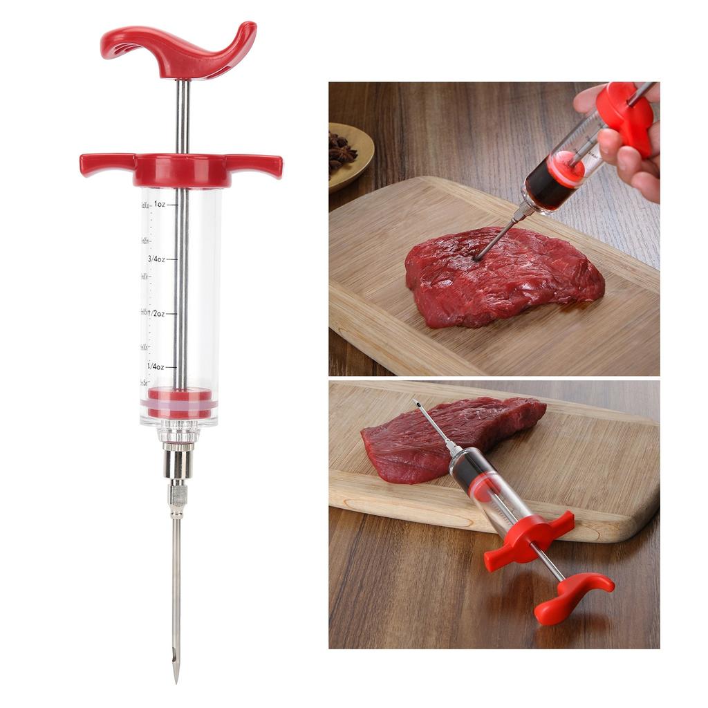 Инжектор для маринада, ароматизатор, специи, соусы, шприцы с 5 иглами для мяса, индейки, курицы, барбекю