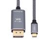Cablecc Reversible HDTV DisplayPort DP Source To USB Type C To Display Male for Laptop 8K@60Hz Cable, 3.1 USB-C Monitor, 1.8m