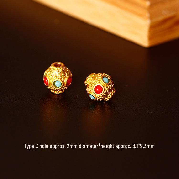 DIY ювелирные аксессуары: Матовое золото Стрекоза Глаз и Бирюзовые Инкрустированные Бочонки Разделители