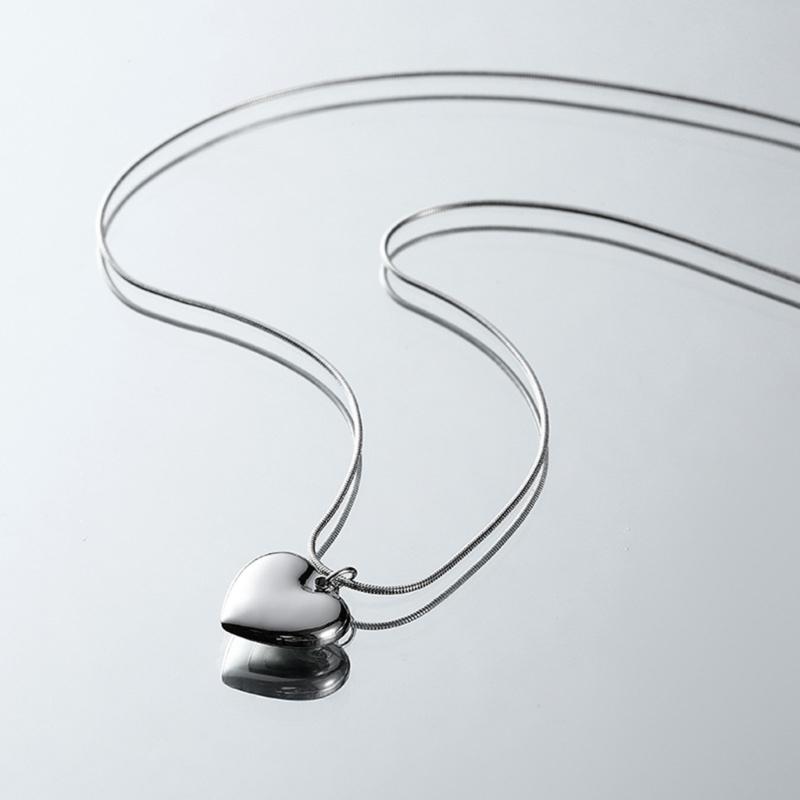 Heart Pendant Necklace Girl Heart Pendant Necklaces Love Pendant Necklace Love Necklaces Titanium Steel Material Jewelry