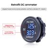 DC 5-48V Car Motorcycle Voltmeter Ammeter Mini Digital Waterproof LED Panel Tester Display Round Volt Meter Gauge For 12V Truck