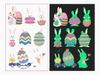 Luminous in Dark Cartoon Easter Temporary Tattoo Waterproof Sweatproof Party Favors for Kids Stickers