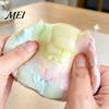 Anxiety Relief Toy Wax Cracking Ball Squeeze Toy, Rainbow Gradient Stress Fidget Portable Crispy with Protective Cover, Party Favors