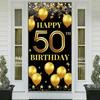 Vicycaty Украшения на 50-летие для мужчин и женщин, Тканевый баннер-фон «С 50-летием», Реквизит для фото на вечеринку в честь 50-летия, Знак для двора, Добро пожаловать