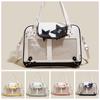 PU Leather Goth Transparent Pocket PVC Y2K Anime Display Bag Shoulder Ita Bag  Daily