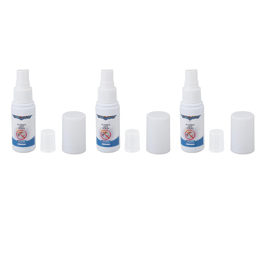 3pcs Head Lice Spray Plant Based Formula Long Term Protection Scabies Lice Prevention Spray for