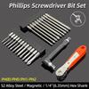 Cross Head Screwdriver Bits Set Magnetic Screwdrivers PH00 PH1 PH2 S2 Alloy Steel 1/4" Hex Shank Hand Tools 50/75/100/150mm