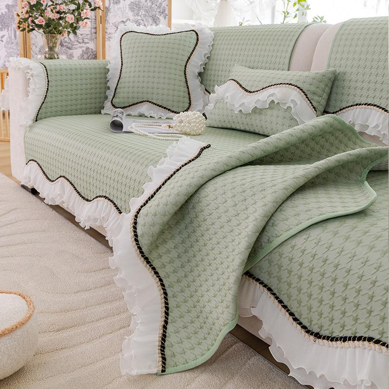 Cream Wind Simple Cool Sofa Cushion Living Room One-Piece Combination Sofa Seat Cushion Summer Sofa Cushion Seat Cover Towel