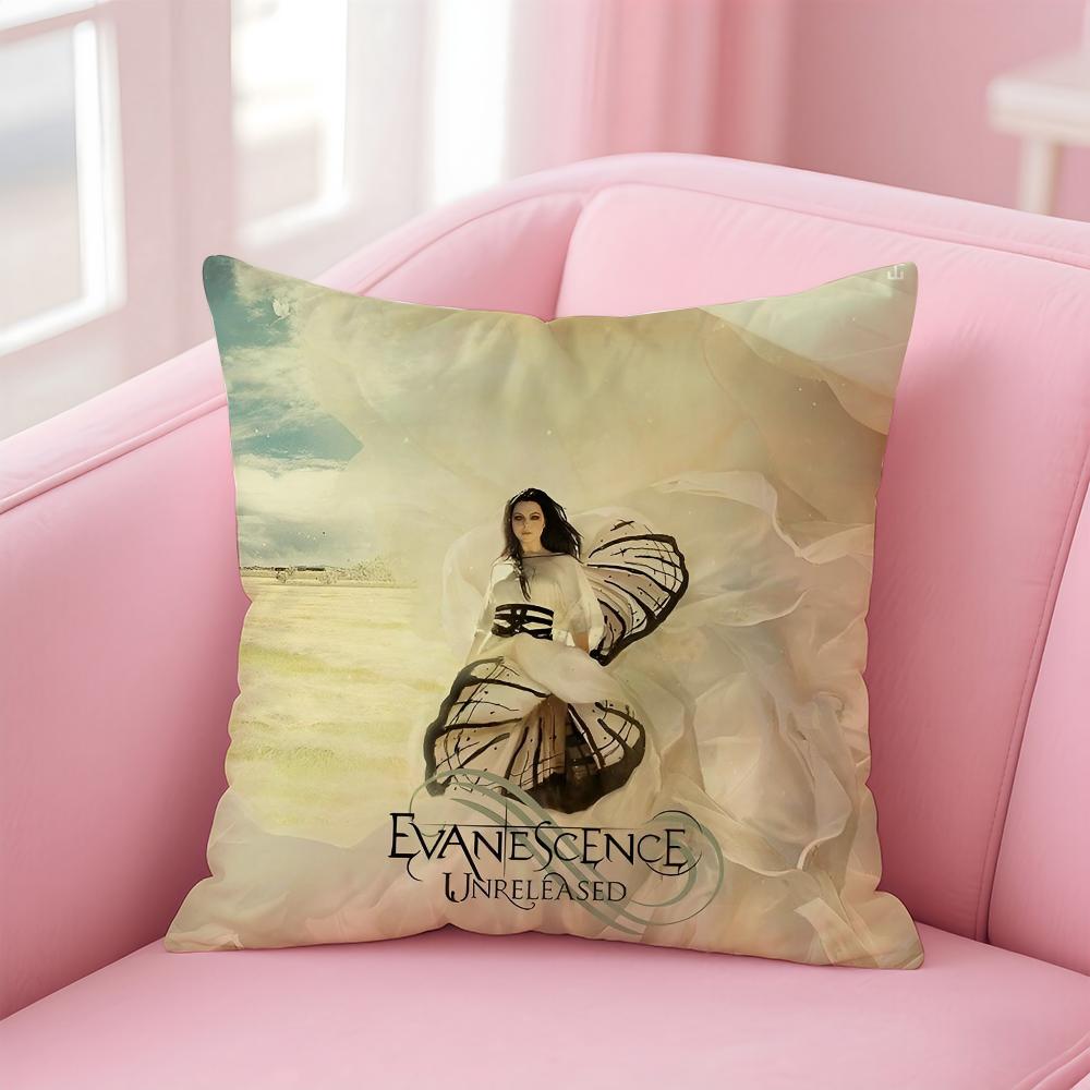 E-Evanescence A-Amy Lee Наволочка Противопылевой клещ Наволочка Невидимая молния Шелковистый короткий плюш Чехол для подушки дивана