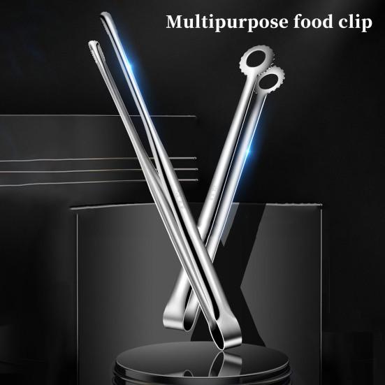 Food Tong Stainless Steel Food Clamp Multifunctional Easy To Clean Firm Grip for Grilling Cooking Serving