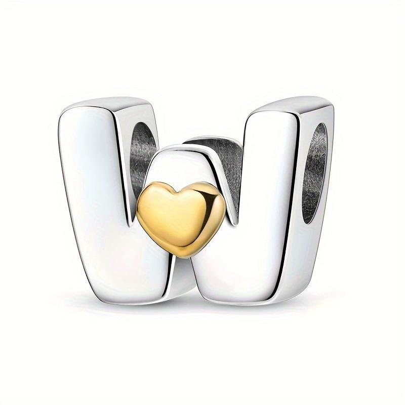 925 Серебряные бусины с 26 буквами алфавита AZ, подвески, подходят для оригинального браслета, настоящее серебро для женщин, бусины для ювелирных украшений своими руками