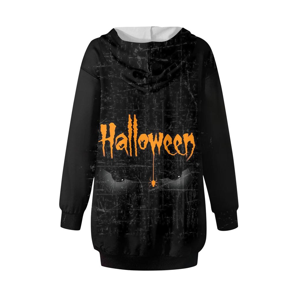 Women's Fashion Loose Casual Pocket Long Sleeve Hoodie Printed Sweatshirt Top